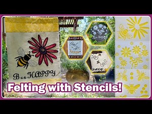 Felting with Stencils! #livingfelt