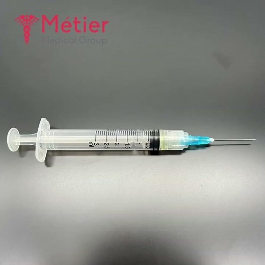 Metier Medical Safety Retractable Syringe - Safety Syringe - Luer Lock