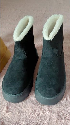 Women's Ankle Boots, Suede Thick Sole Winter, Fall Boots, Insulated Lined Warm Boots, Brown #shoes