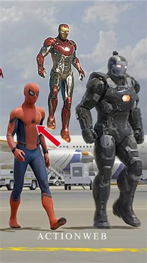 Spider-Man 😎 Attack Ironman Avengers Spidey Cap Hightec Antman sense hidden thing #shorts #actionweb