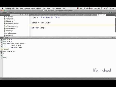 The PyCharm Interactive Console