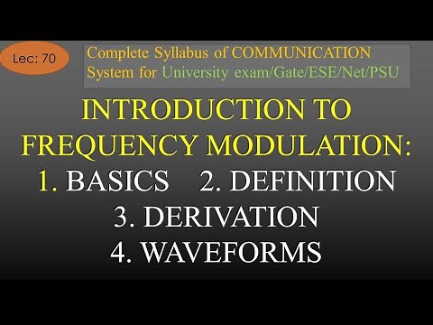 Introduction to Frequency Modulation: Definition, Basics, Derivation, Wave forms | COM SYS | Lec 70