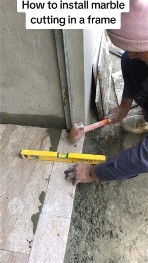 How to install marble cutting in a frame