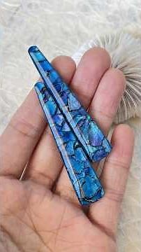 Have you tried Torn Watercolor, but with Alcohol Inks? - Polymer Clay Earrings