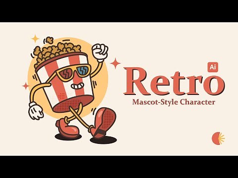 Creating a Retro Mascot-Style Character in Illustrator | Step-by-Step Tutorial