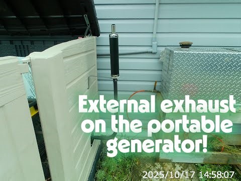 External exhaust on the portable generator
