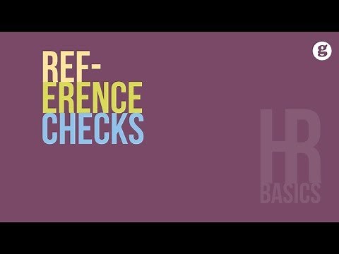HR Basics: Reference Checks