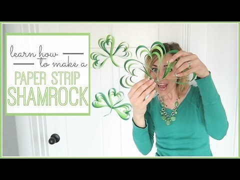 Paper Strip Shamrocks
