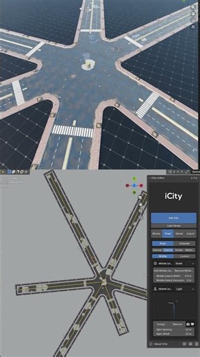 Create Smart 3D Roads & Intersections in Blender