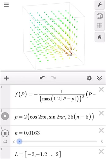 Desmos simulation #physics #math #desmos