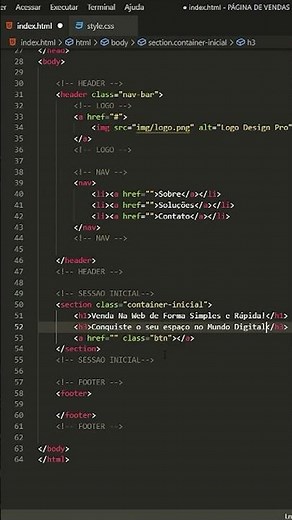 Tutorial HTML e CSS para Iniciantes - Criando Site do Zero