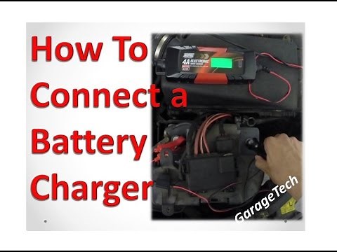 How to connect a car battery charger