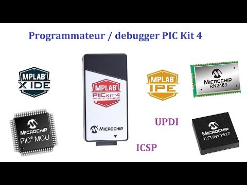 Programmateur / débogueur PICkit 4 : exemples de programmation avec interfaces ICSP et UPDI
