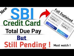 sbi credit card amount paid but still showing pending ! Bill Payment By Sbi Card App | Latest |