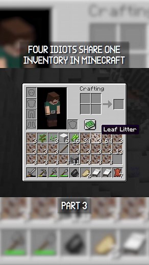 4 Idiots Share 1 Inventory in Minecraft! Pt 3