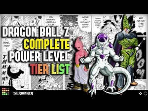 Dragon Ball Z Power Levels Tier - The **Complete** List