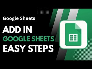 How to Add in Google Sheets ! EASY GUIDE