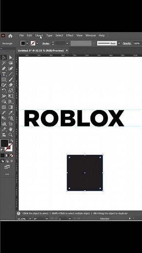 How to Create ROBLOX Logo in Adobe Illustrator | TUTORIAL | S Graphic Design
