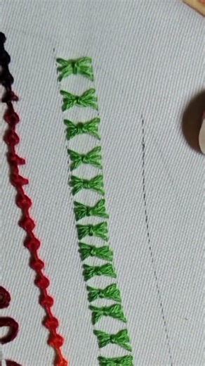 "Bow Knot Stitch Border | Easy Hand Embroidery Ladder Stitch Design"