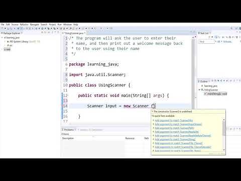Java 3: Using the scanner class in eclipse