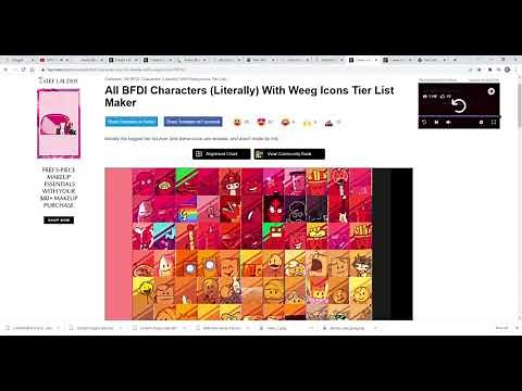 bfb all icons rainbow order