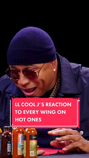 ll cool j’s reaction to every wing on hot ones 🔥 #llcoolj #hotones