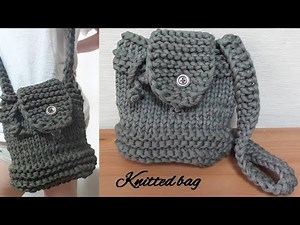 Knitted bag Free pattern|How to knit bag| [Tutorial