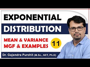 Exponential Distribution | Mean and Variance | Moment Generating Function Video Lecture - GATE Environmental Science