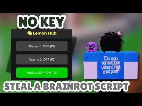 [☯️] Steal a Brainrot Script *NO KEY* - Invisible, AntiHit, SecretFinder, Esp & More!