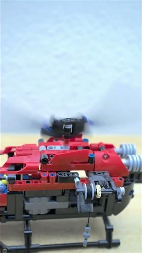 42092 Lego Technic Rettungshubschrauber modifiziert + Aufziehmotor #lego #legosets #helicopter