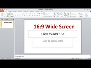 How To Set 16:9 Resolution In Powerpoint Presentation | Wide Screen