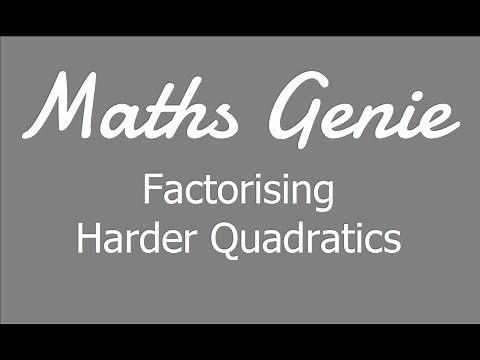 Factorising Harder Quadratics