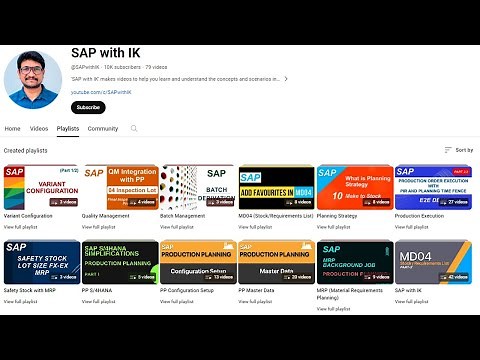 Sequence of topics for SAP PP | #sapwithik