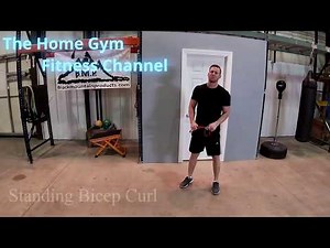 Standing Bicep Curl Using Resistance Bands