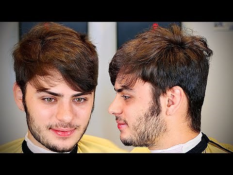 How to Cut the Top of Mens Hair with Scissors (Scissors & Blow Dry)