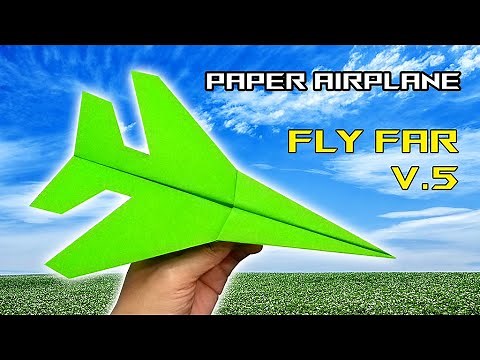 How To Make Paper Airplane that Fly Far Ver 5 || Papercraft Airplane Tutorial