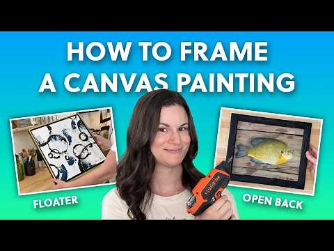 How To Frame A Canvas Painting 2 Ways (Easy!)