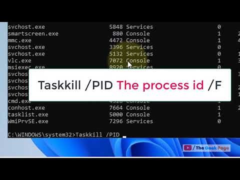 Use Taskkill to kill task using command prompt in Windows 11
