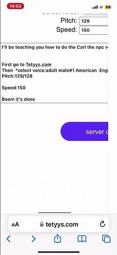 How to do the Carl the npc voice