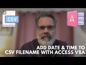 How to Add Date & Time to a CSV Filename with Access [VBA Programming]