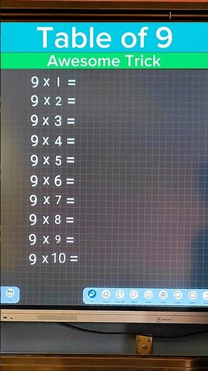 "Table of 9 Easy Trick | Learn 9 Multiplication Table in 1 Minute!"#maths