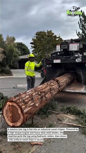 Extreme Wood Chipper Eats Giant Tree Log | Heavy Equipment in Action