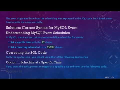 Creating Automated Backups with mysqldump in MySQL Events