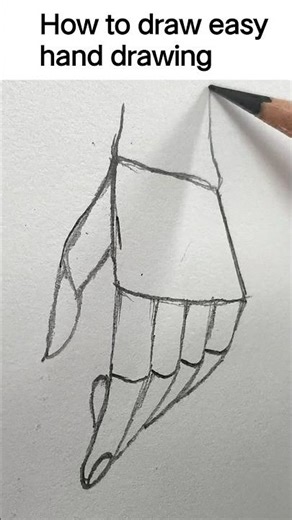 How to Draw Hand for Beginners | Easy Hand Drawing Step by Step #shorts