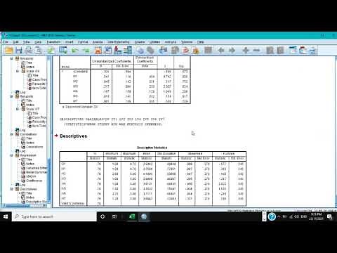 SPSS tutorial 5: How to do Descriptive Analysis