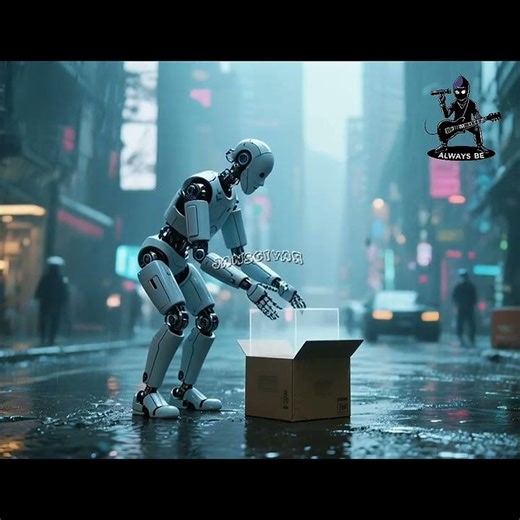 Mime Robot: Master of the Invisible Box | Cyberpunk Street Performance
