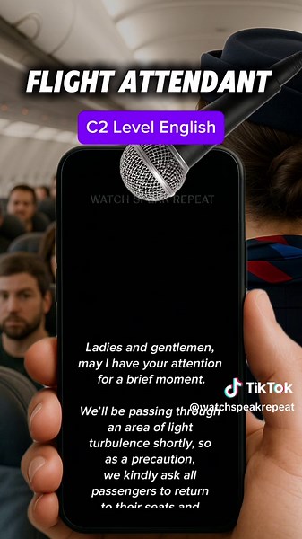 English Practice As Flight Attendant C2 level English #learnenglish #english #reading #improveyourenglish #practiceenglish