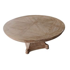 [Hot Item] Chinese Pedestal Antique Sturdy Solid Wood Natural Rustic Round Dining Table