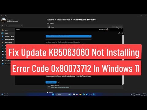 Fix Windows Update KB5063060 Not Installing With Error Code 0x80073712 In Windows 11