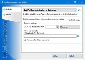 Set Folder AutoArchive Settings